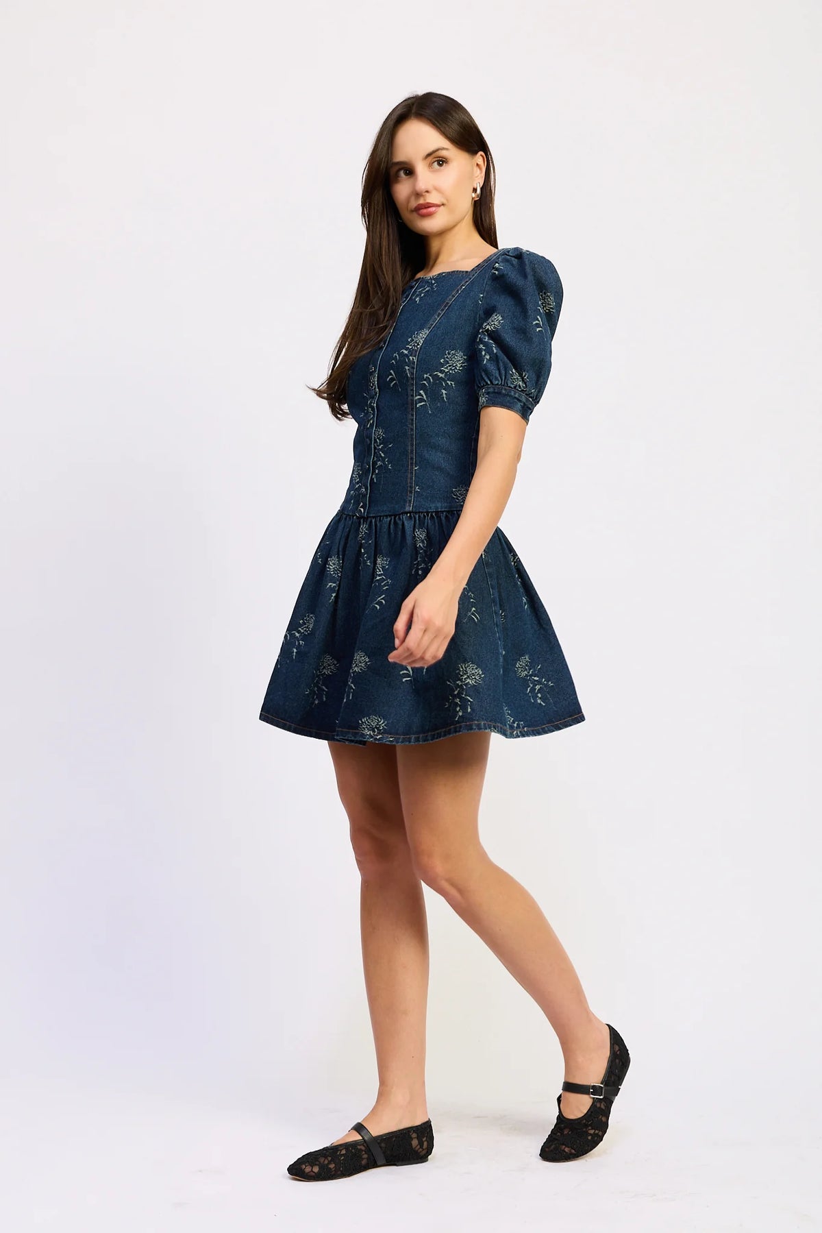 Nyra Mini Dress Denim