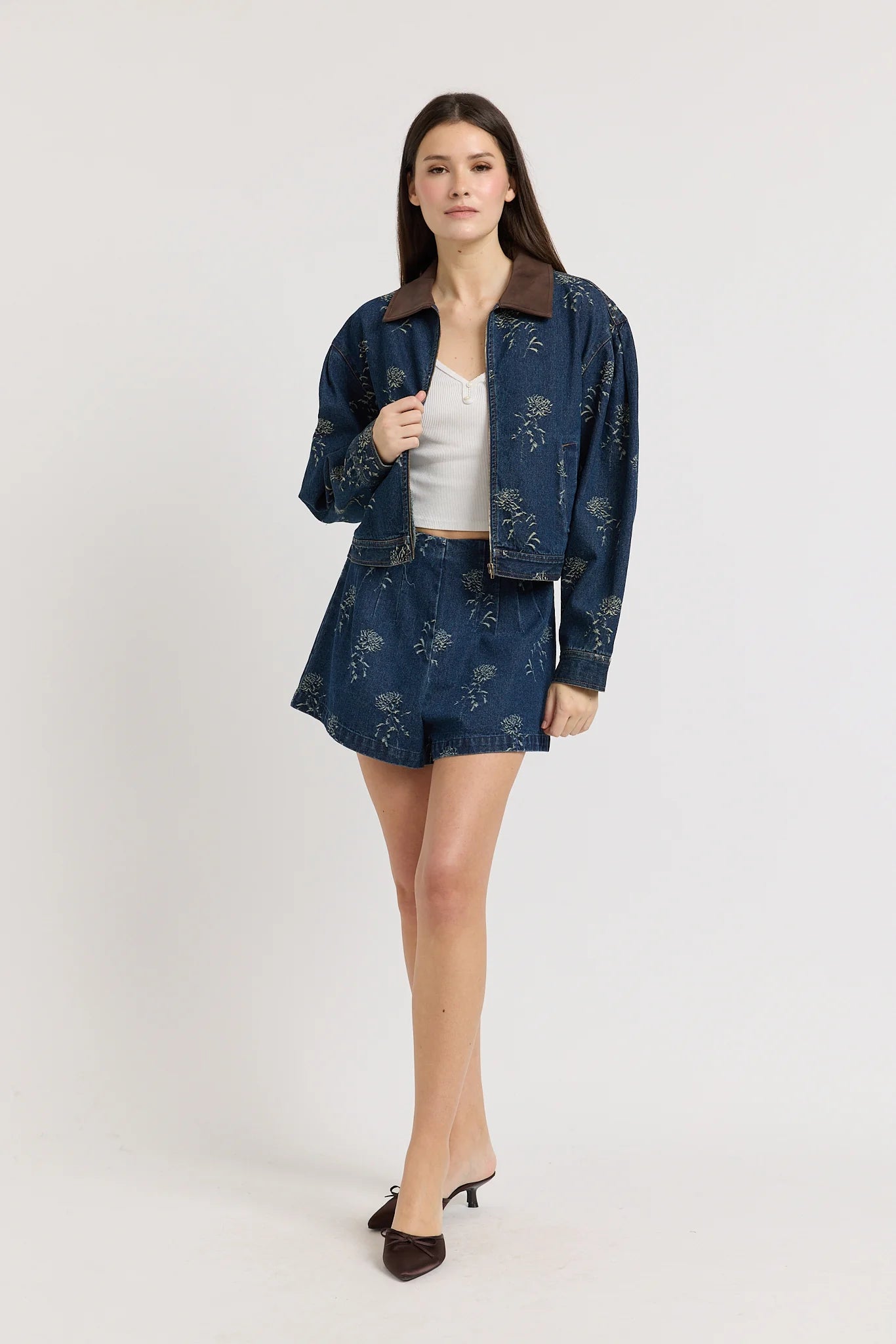 Reyna Two Piece Set Denim