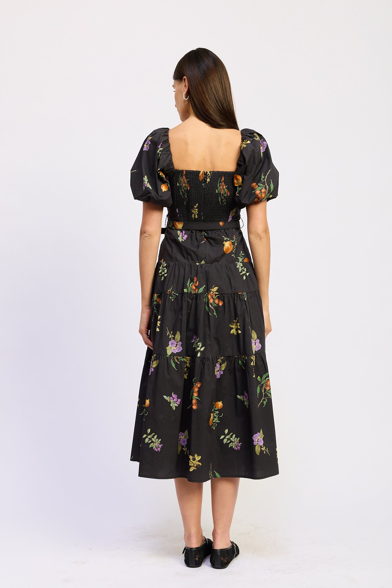 Hadley Midi Dress Black Multi