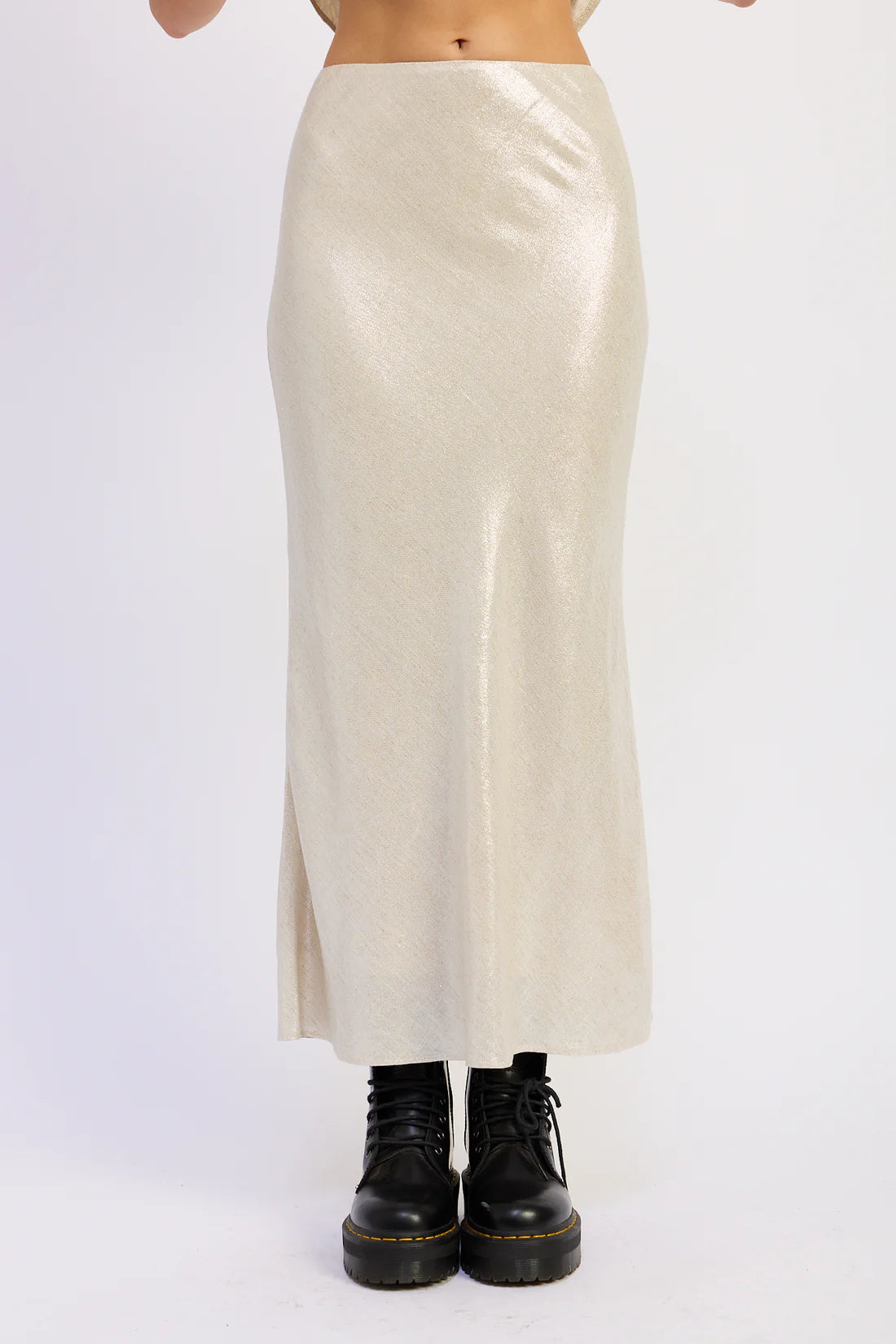 Lurex Skirt Champagne