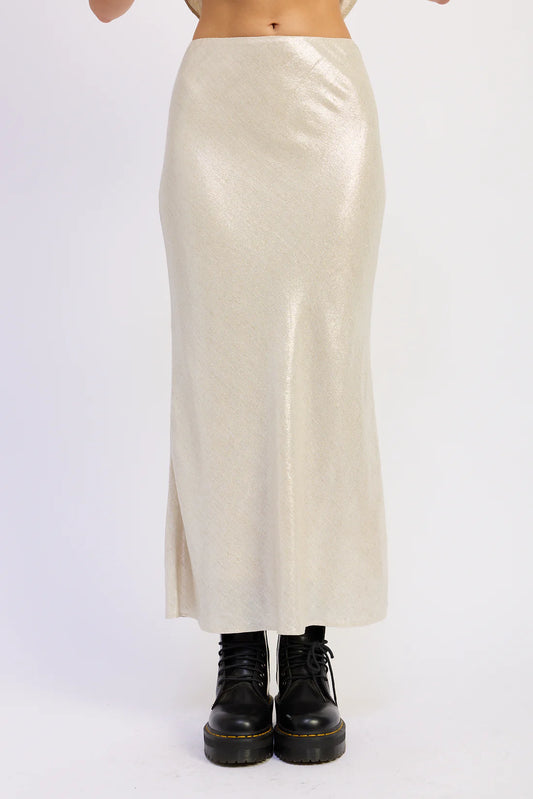 Lurex Skirt Champagne