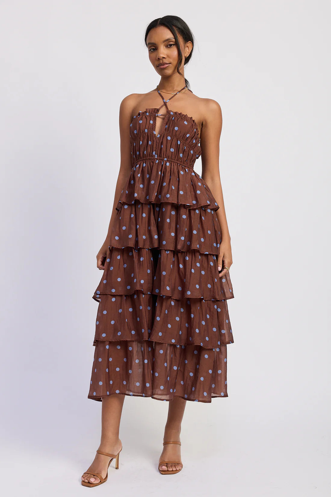Emara Maxi Dress Brown