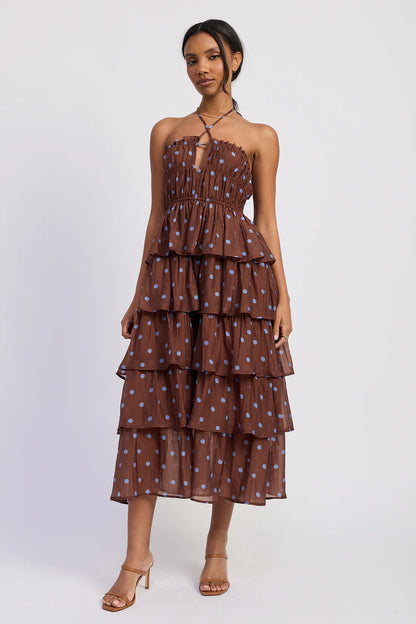 Emara Maxi Dress Brown