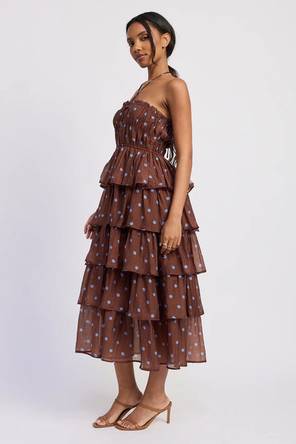 Emara Maxi Dress Brown