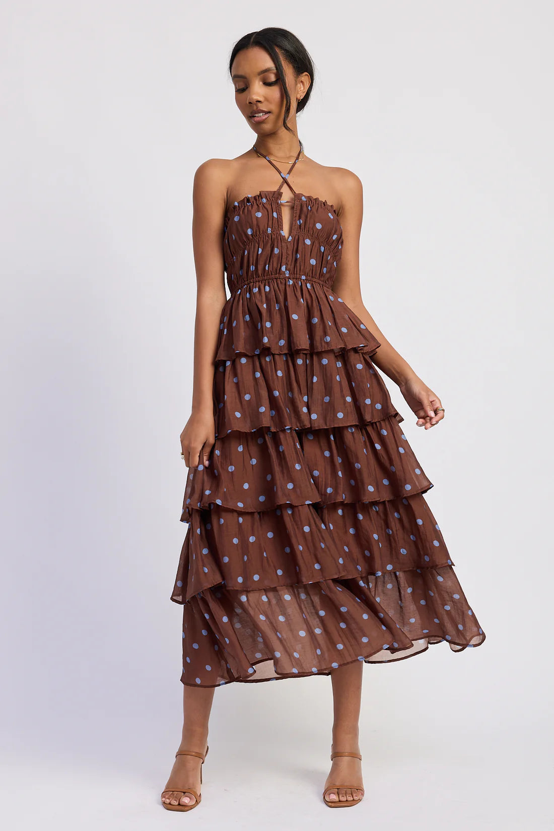 Emara Maxi Dress Brown