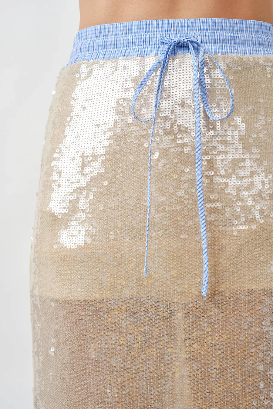 Salma Skirt Ivory Sequin