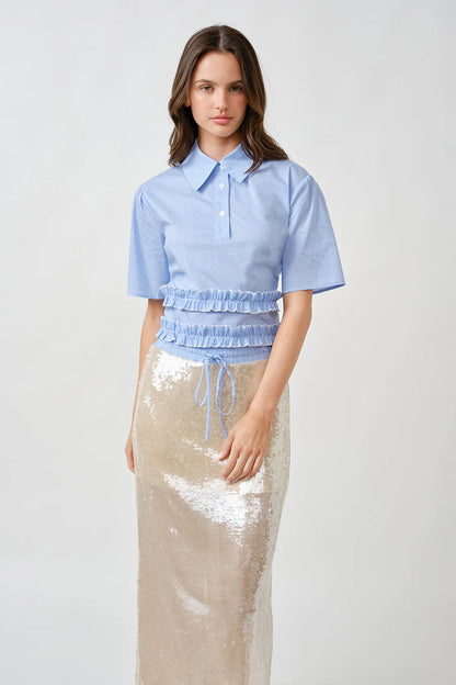 Salma Skirt Ivory Sequin