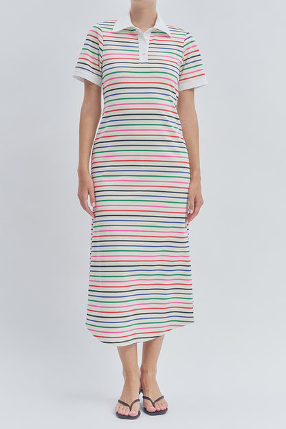 Miranda Midi Dress Rainbow
