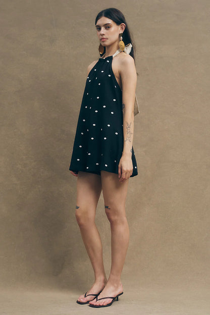 Rosalie Romper Black Sand