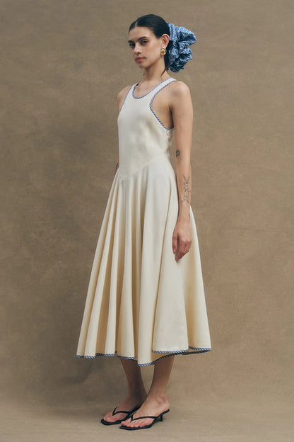 Leslie Midi Dress Ivory Multi