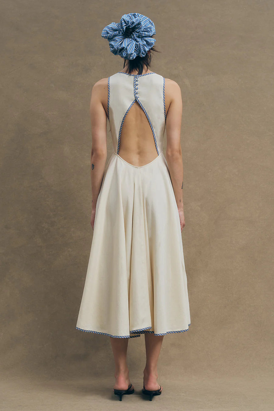 Leslie Midi Dress Ivory Multi