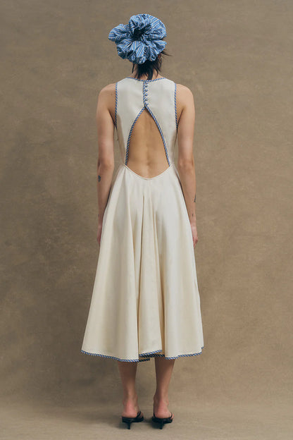 Leslie Midi Dress Ivory Multi