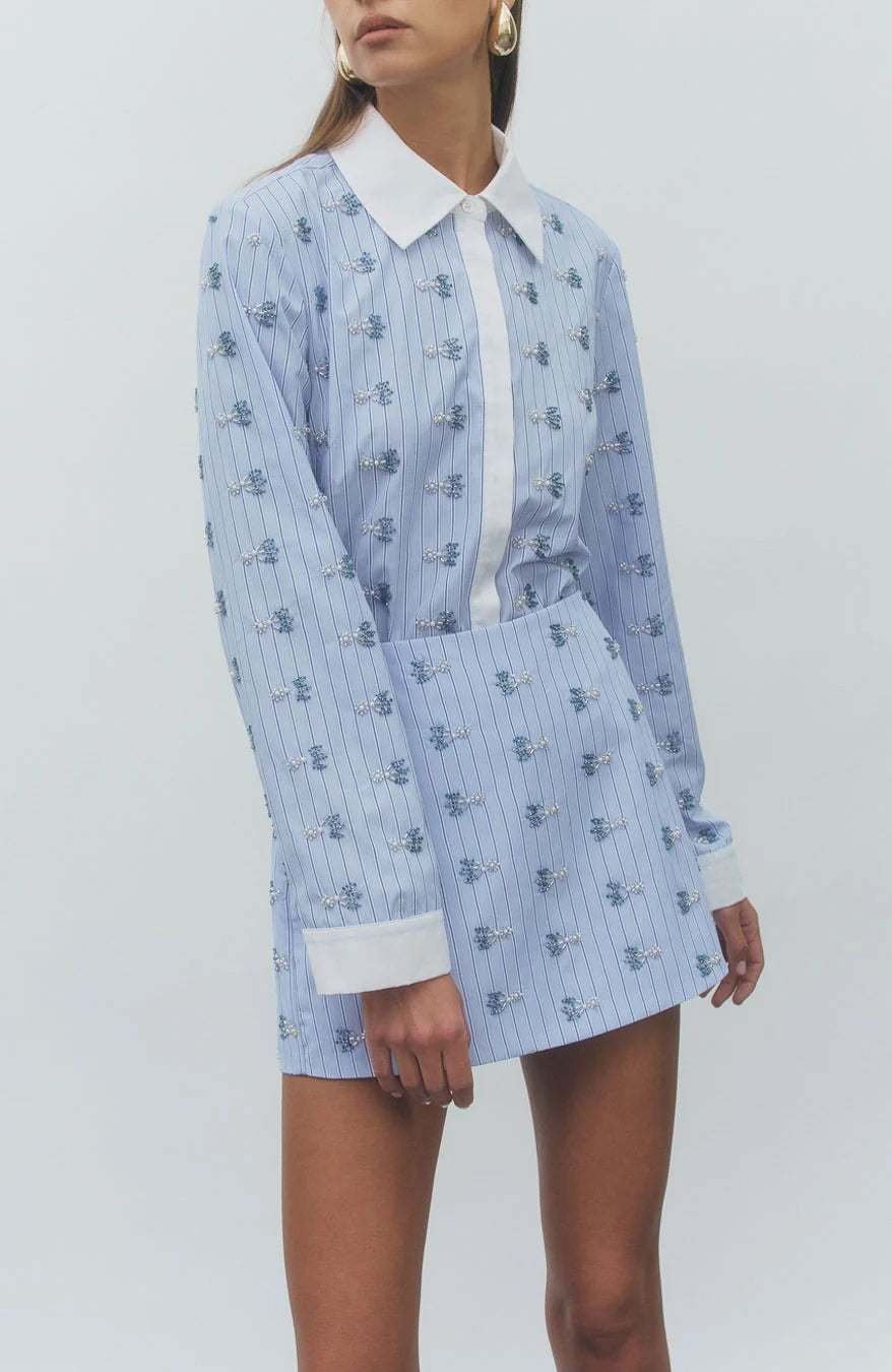 Phia Two Piece Set Blue White