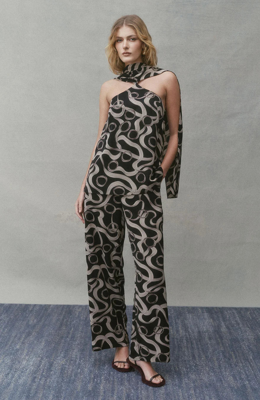 Serpentine Two Piece Set Black Beige