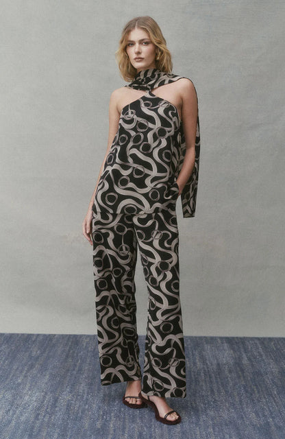 Serpentine Two Piece Set Black Beige
