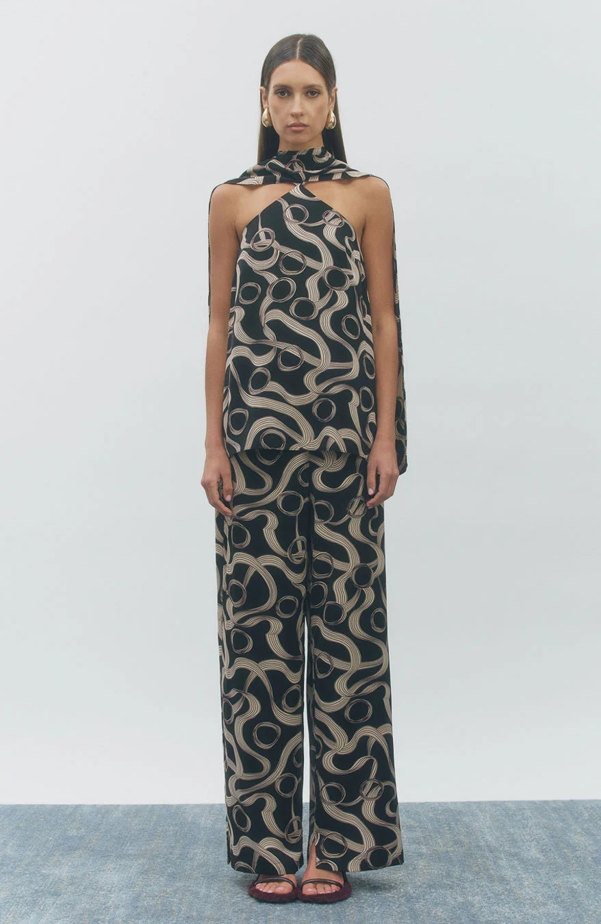 Serpentine Two Piece Set Black Beige