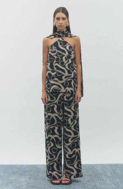Serpentine Two Piece Set Black Beige