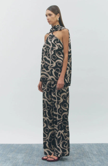 Serpentine Two Piece Set Black Beige