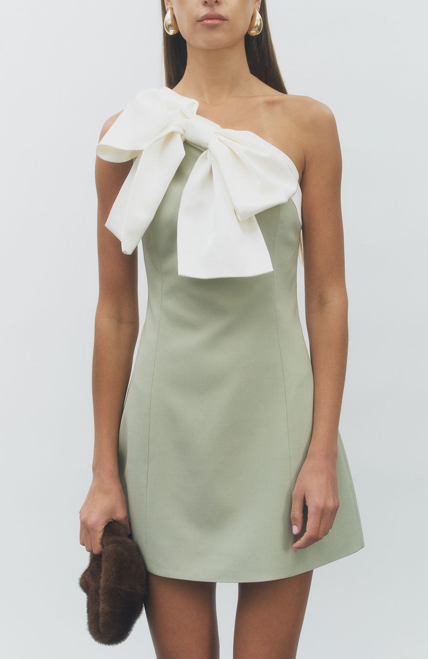 Lima Mini Dress Mint Ivory