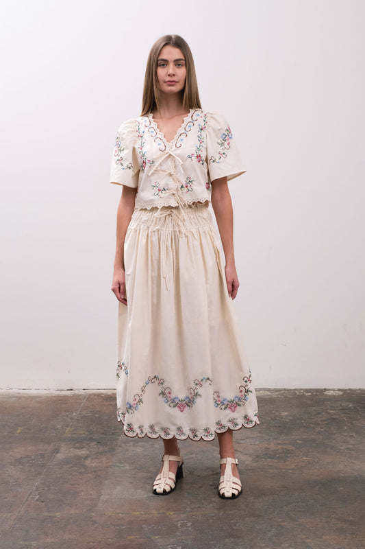 Naida Two Piece Set Cream