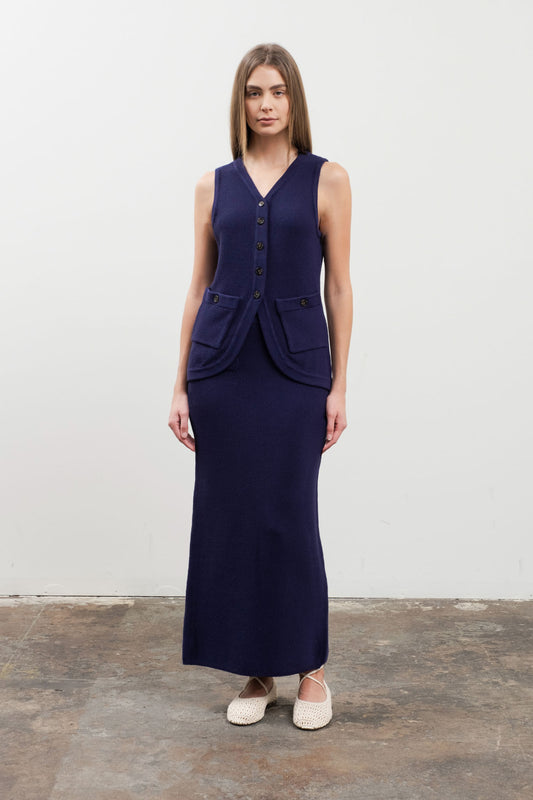 Lainey Sweater Vest Navy
