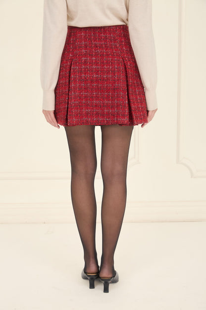 Ashika Mini Skirt Red