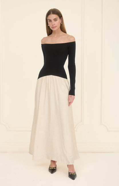 Lilou Midi Dress Black Ivory