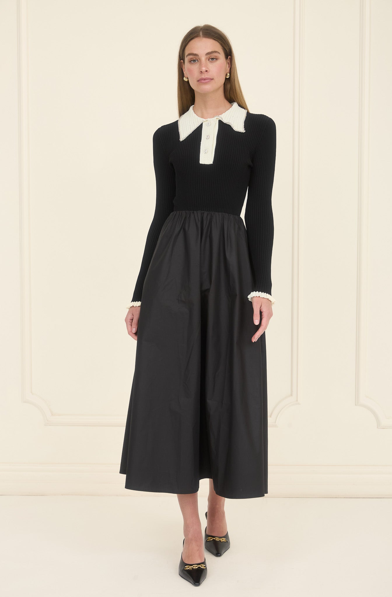 Rizzo Midi Dress Black Ivory