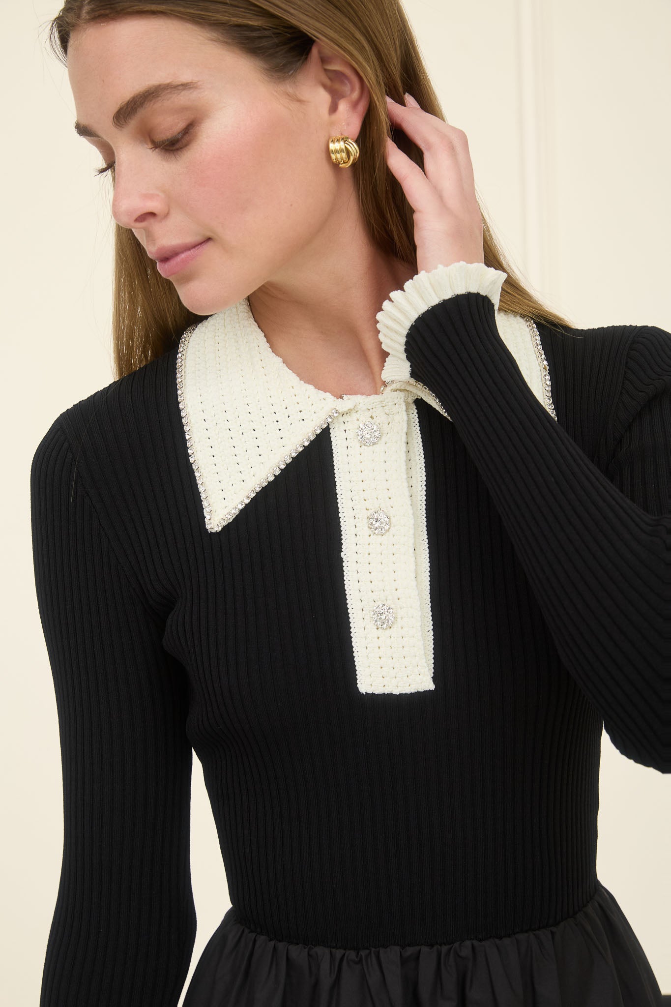 Rizzo Midi Dress Black Ivory