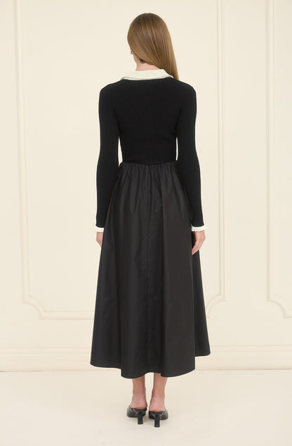 Rizzo Midi Dress Black Ivory