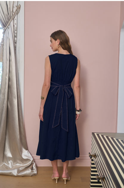 Maddy Midi Dress Dark Navy