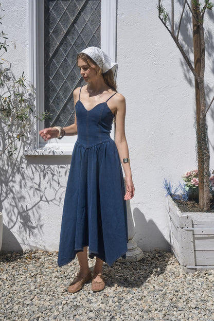 Aroa Midi Dress Indigo