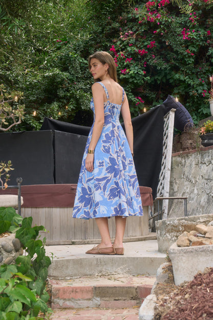 Marlo Midi Dress Blue Multi