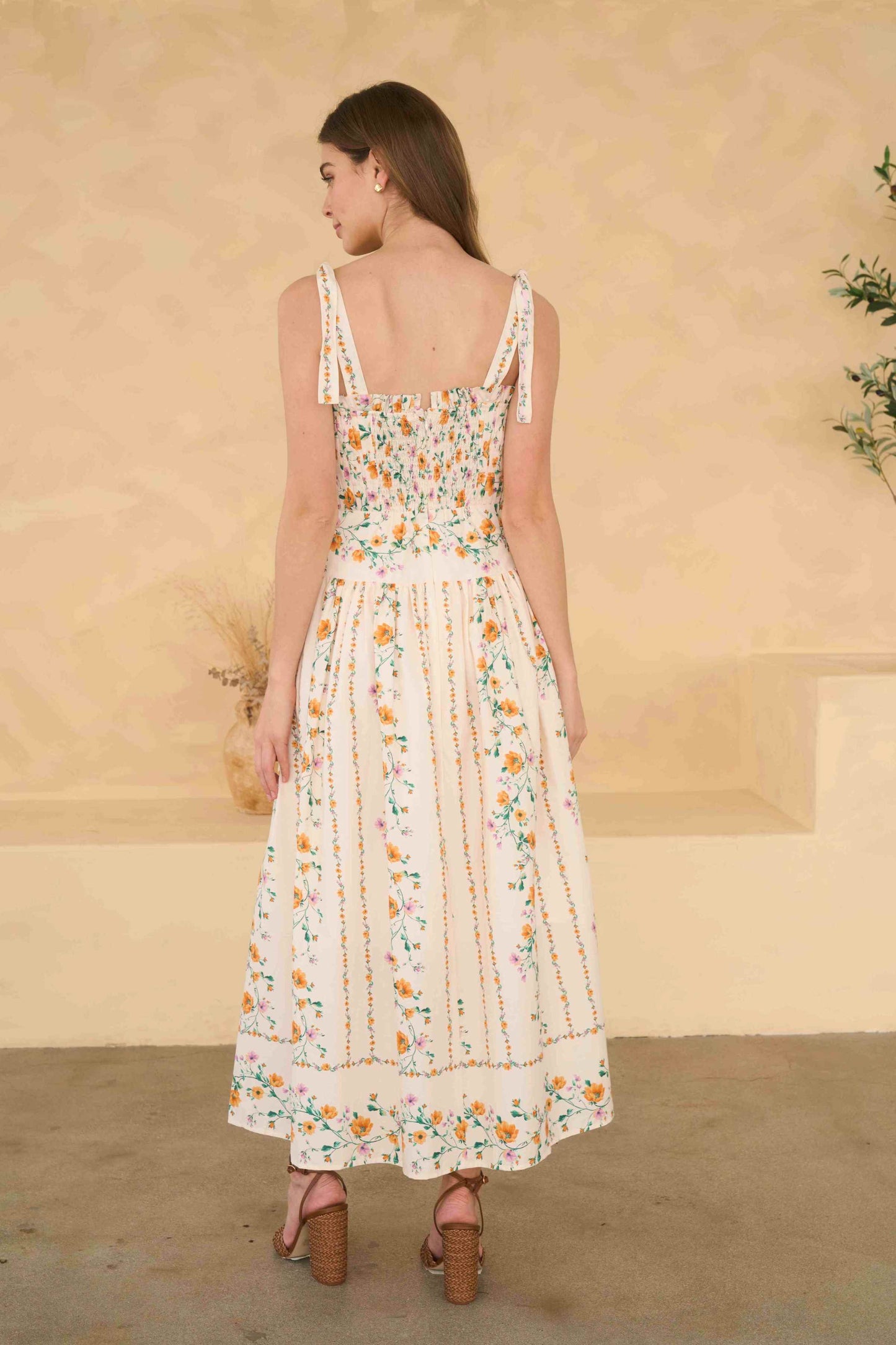 Tannie Midi Dress Cream Multi