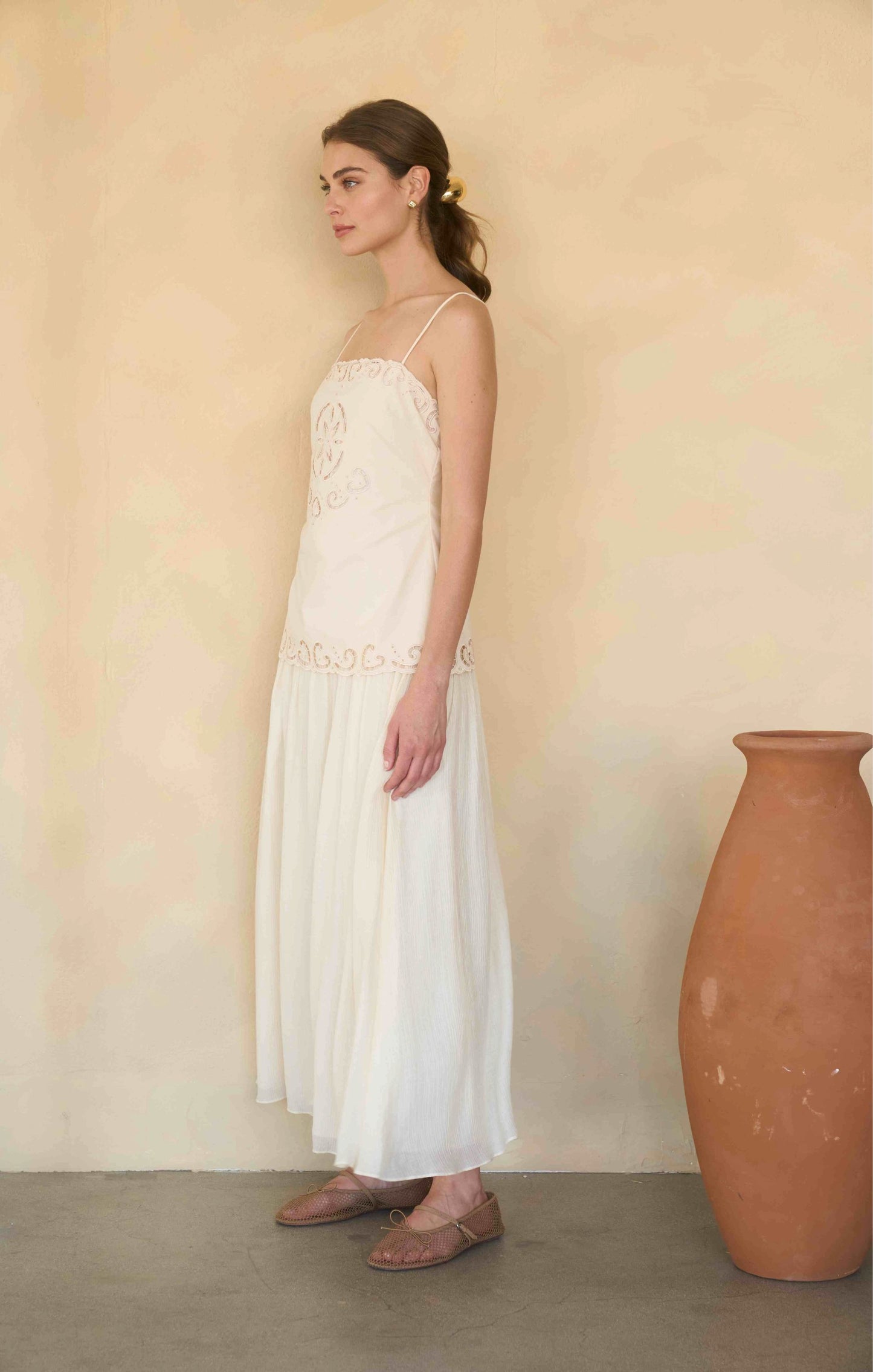 Dami Midi Dress Cream