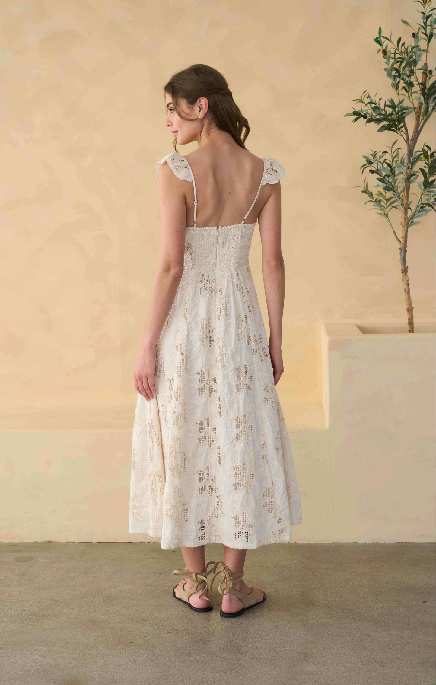 Antonella Midi Dress Ivory