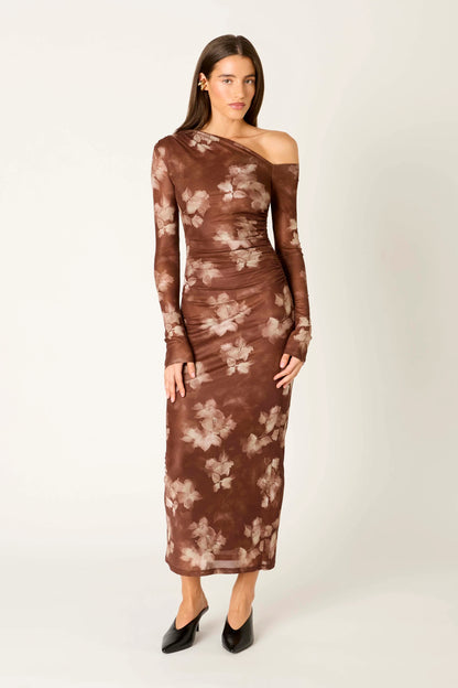 Lyran Dress Brown Multi