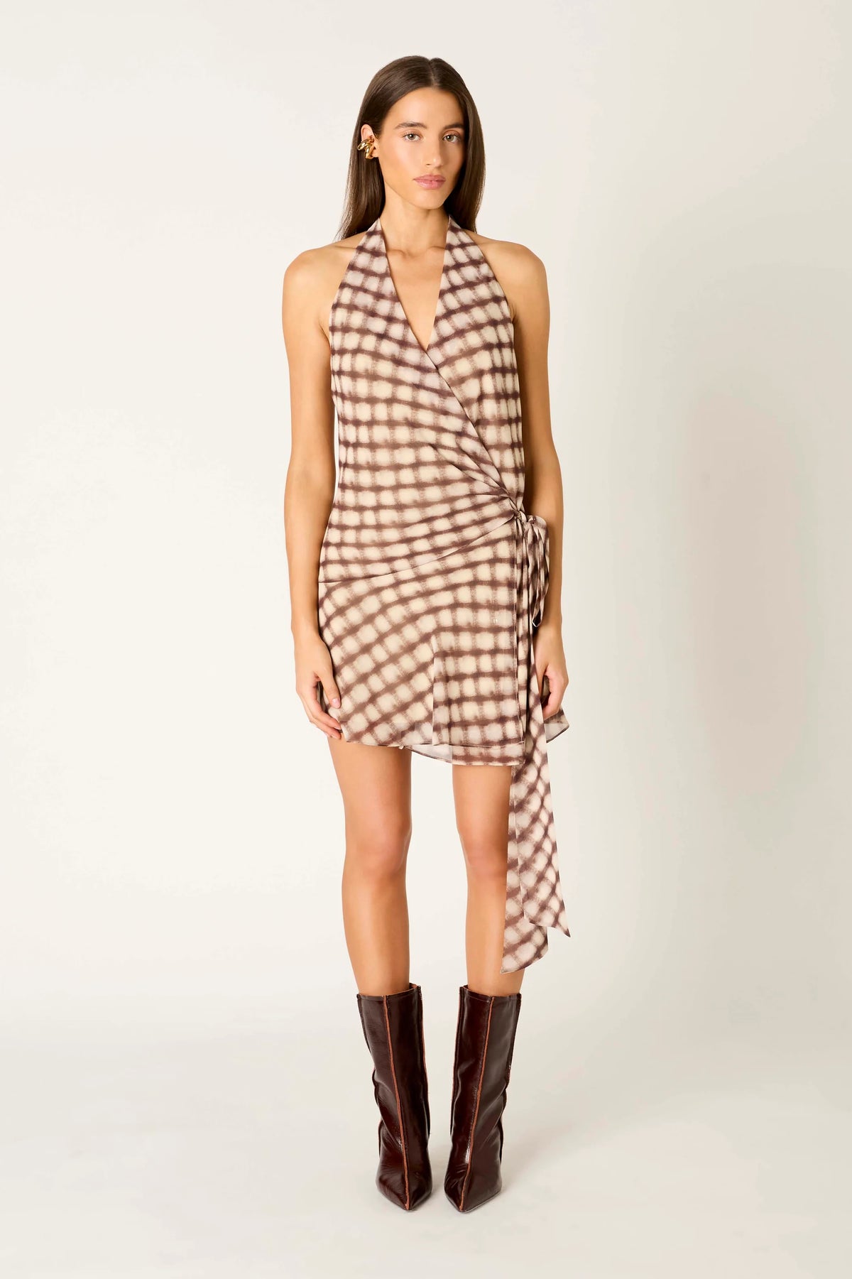Quill Dress Brown