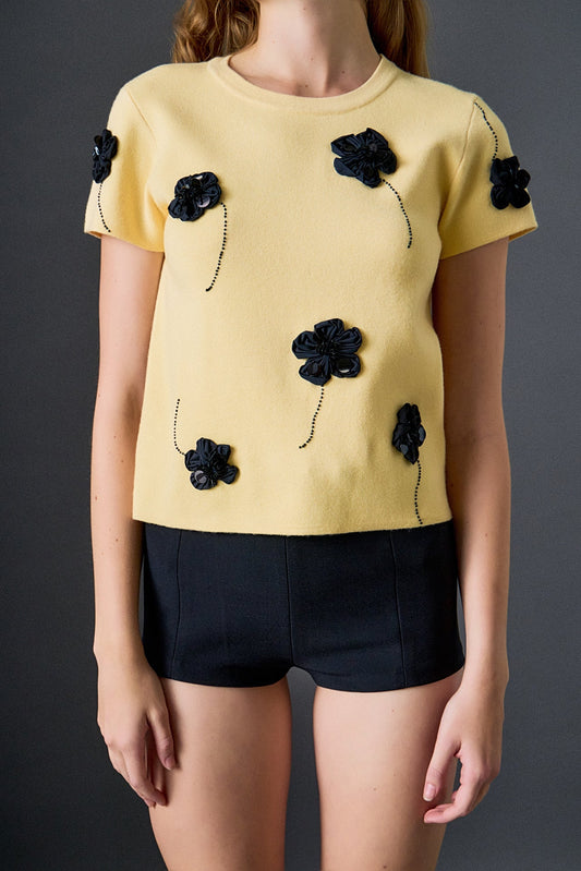 Aralia Knit Top Butter Yellow