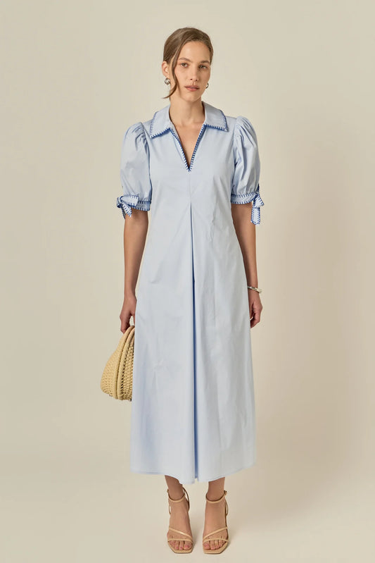 Marcie Midi Dress Powder Blue