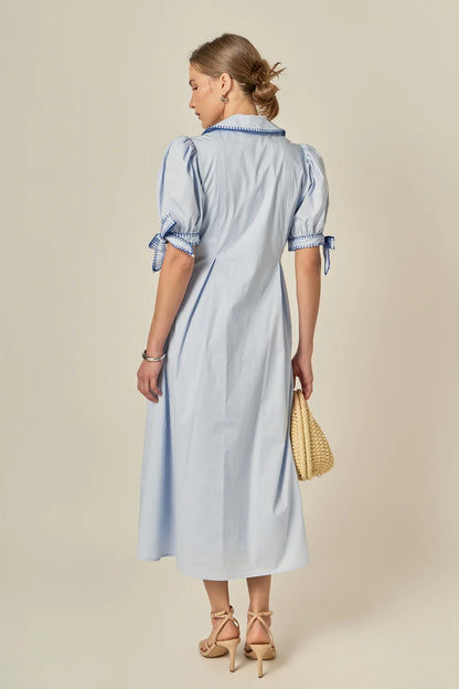 Marcie Midi Dress Powder Blue