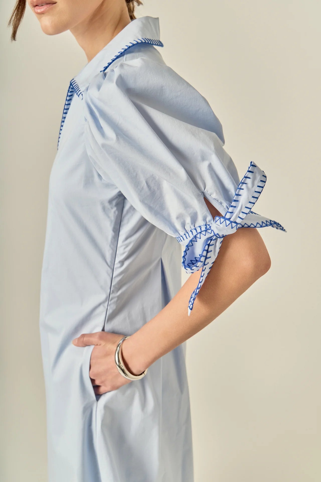 Marcie Midi Dress Powder Blue