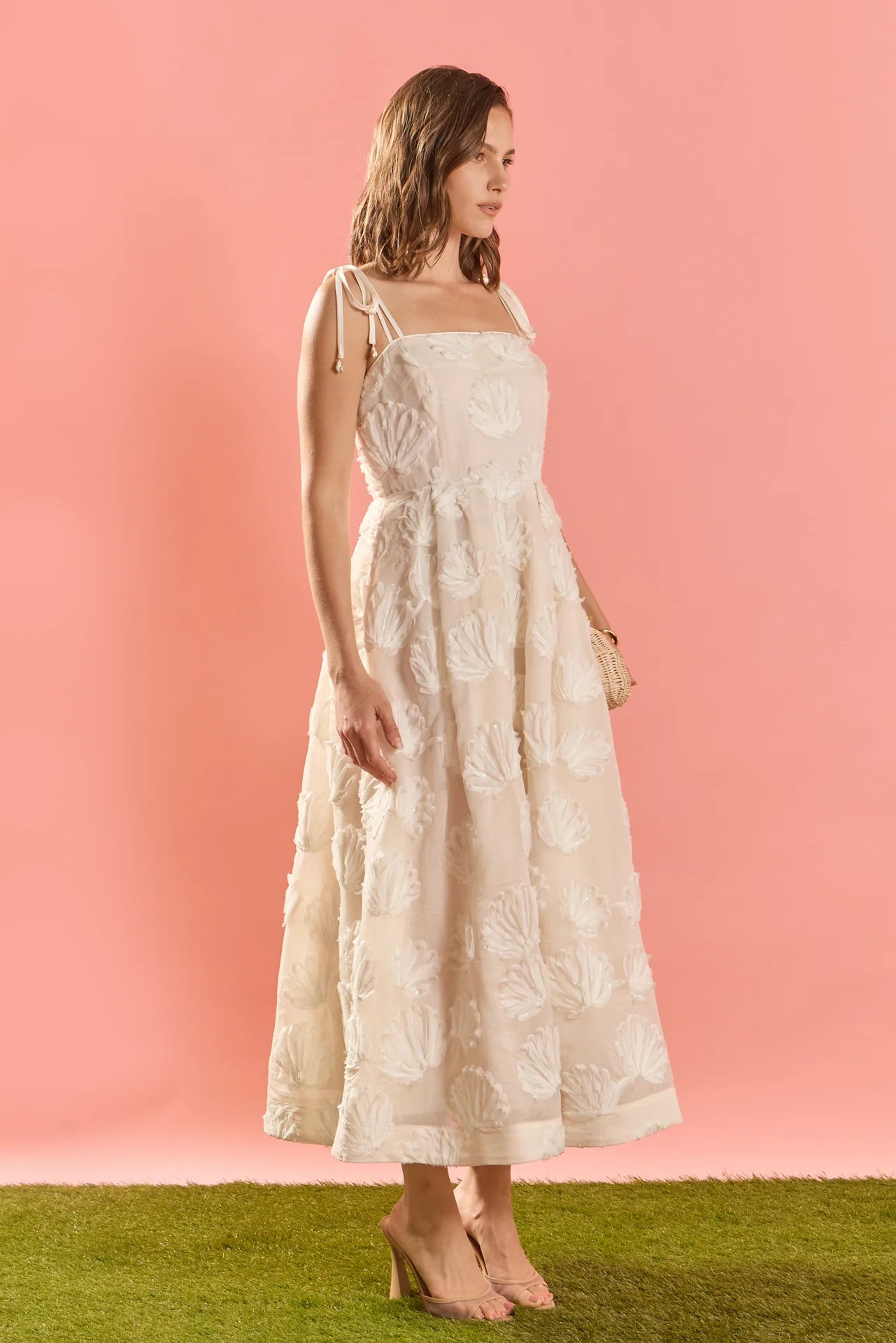 Karlie Midi Dress Off White