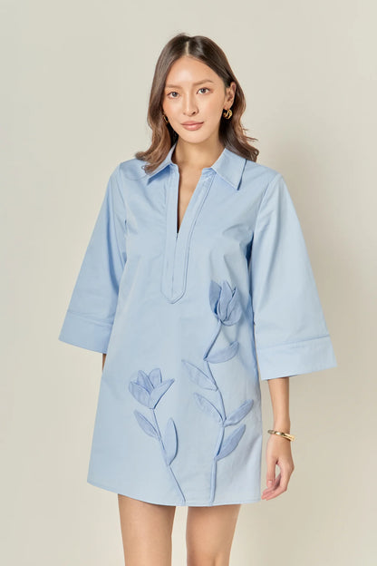 Vixen Mini Dress Powder Blue