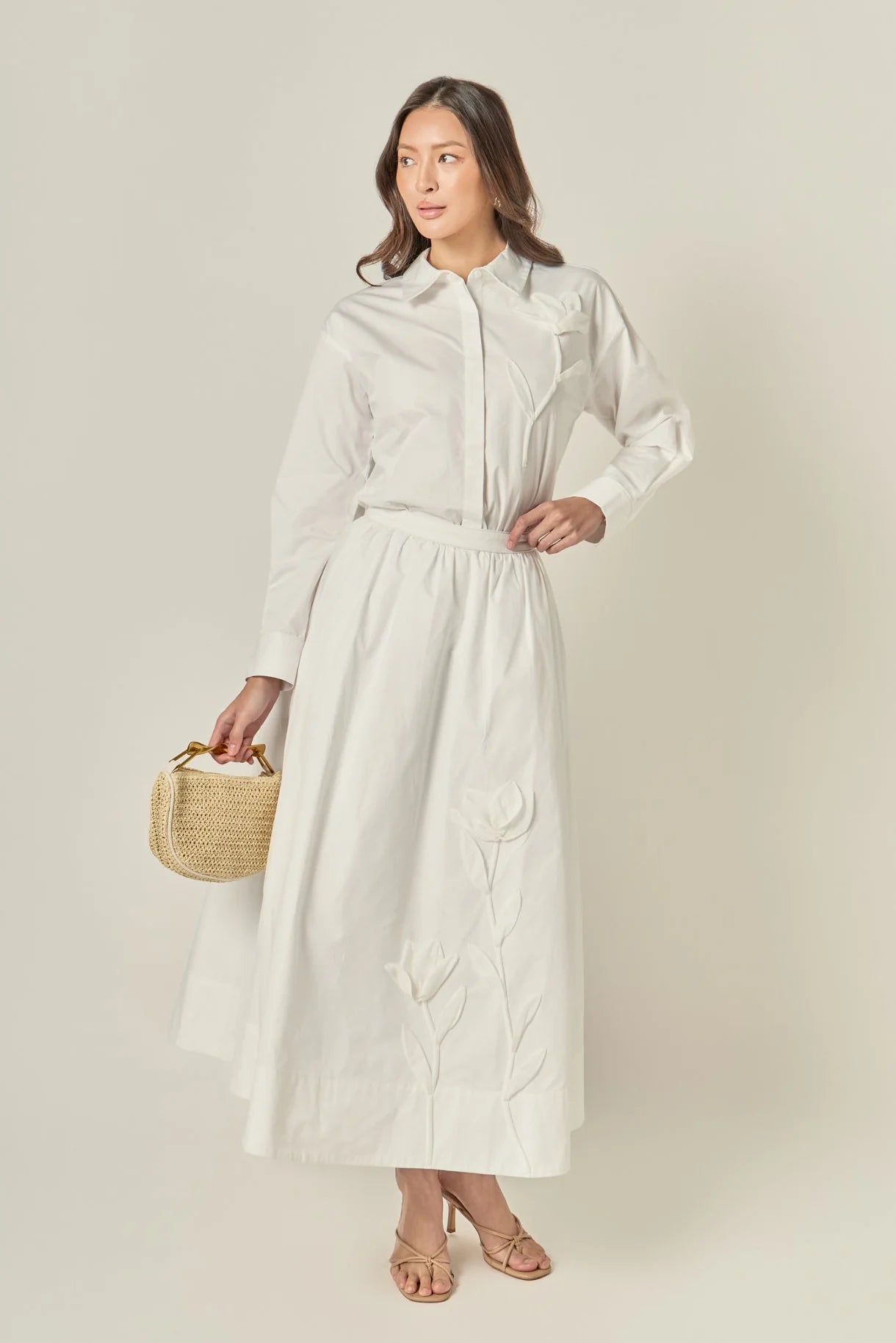 Auda Two Piece Set White