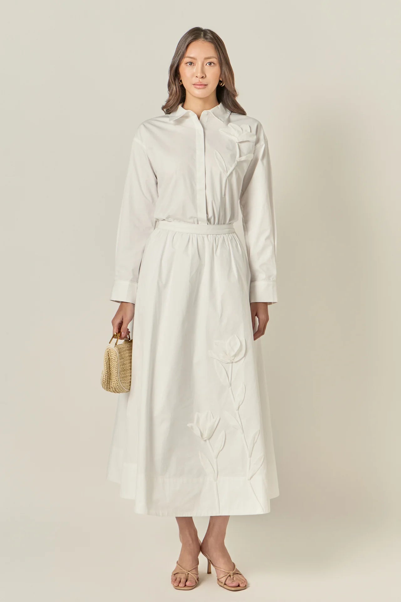 Auda Two Piece Set White
