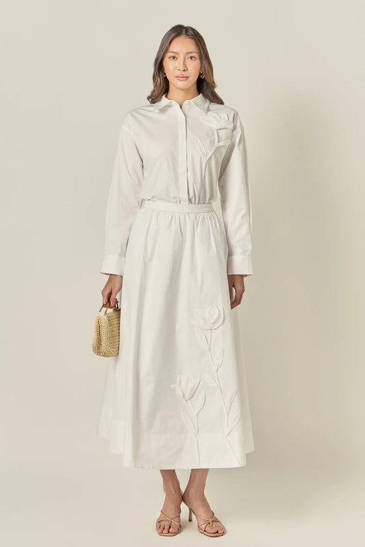 Auda Two Piece Set White