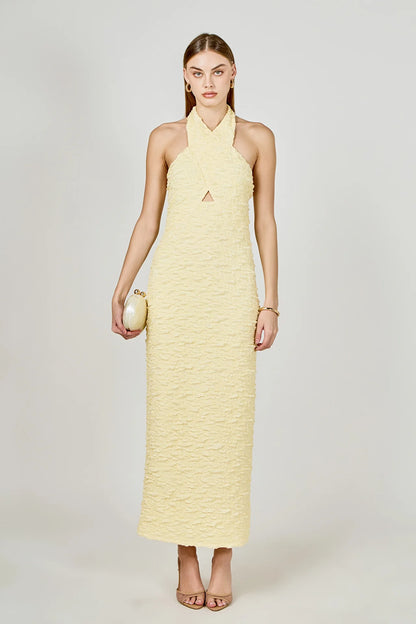 Balle Midi Dress Butter Yellow