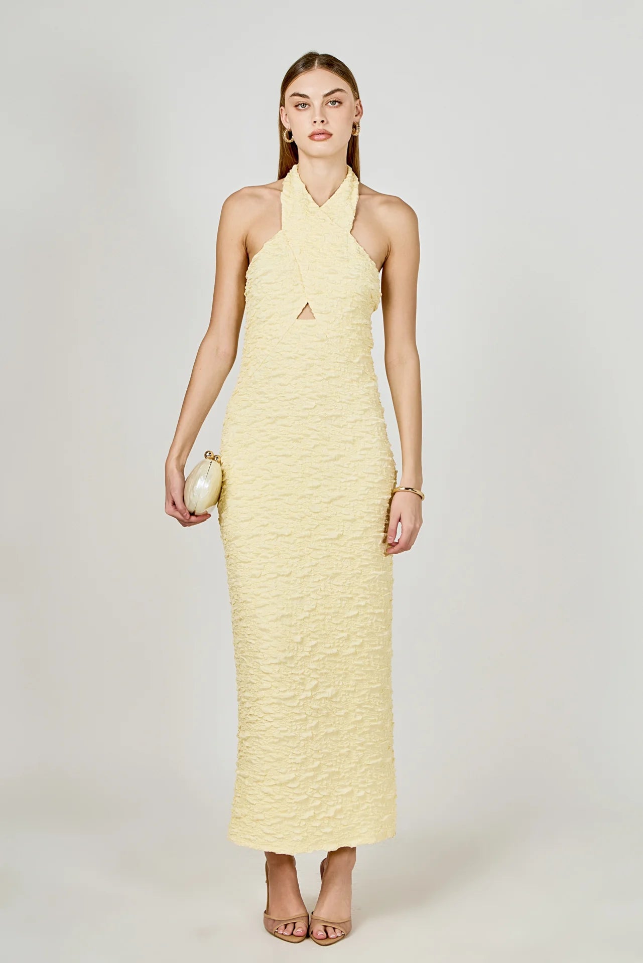 Balle Midi Dress Butter Yellow