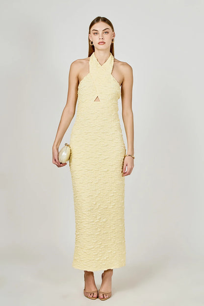 Balle Midi Dress Butter Yellow